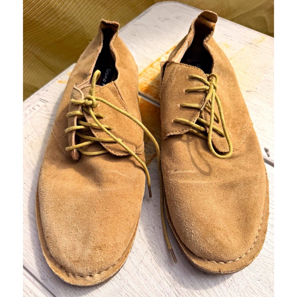 Bruno Marc Francisco Suede Lace-Up Oxford Casual Shoes Beige Men's Size 10